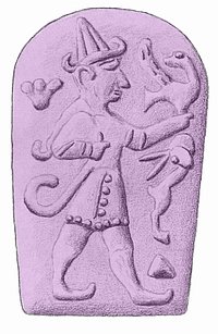 The Protective god of the countryside, mould from Boğazköy-Hattuša. Drawing by J. Seeher, DAI / Boğazköy-Expedition.